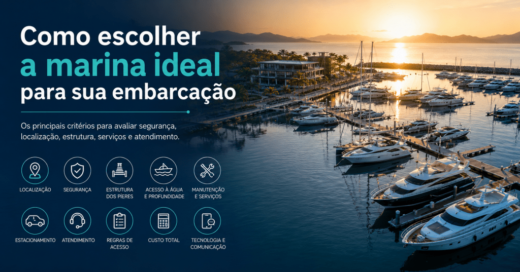 Como escolher a marina ideal para sua&nbsp;embarcação