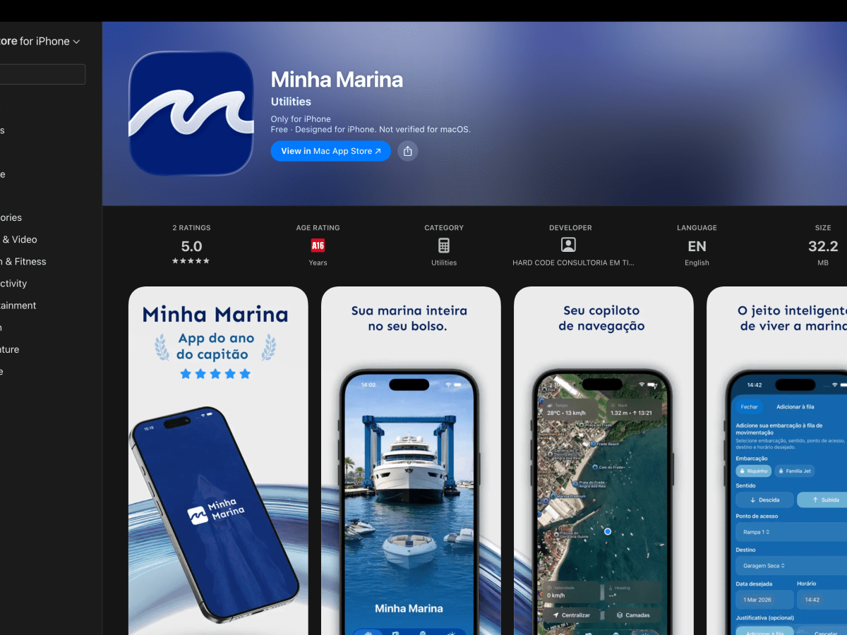 Minha Marina chega à App Store para conectar clientes, embarcações e&nbsp;marinas