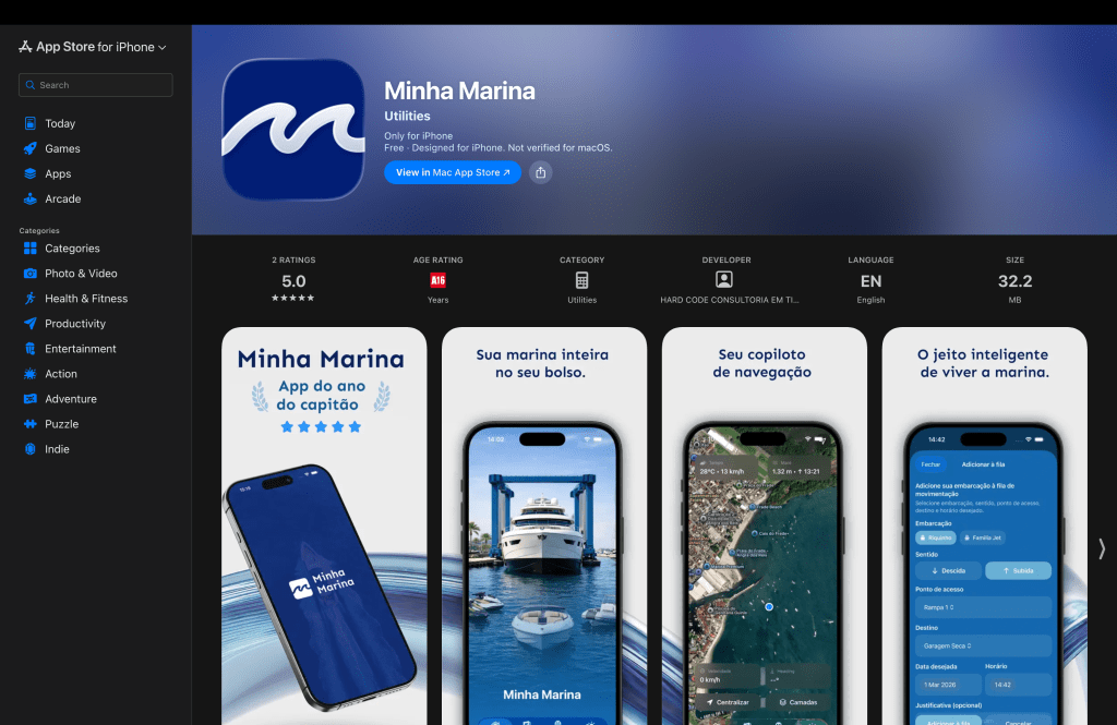 Minha Marina chega à App Store para conectar clientes, embarcações e&nbsp;marinas